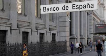 Fachada del Banco de España, en Madrid.