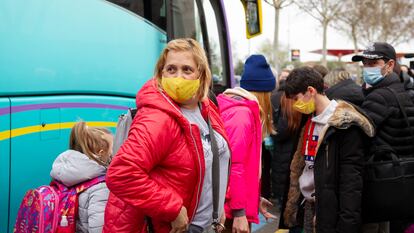 Un grupo de refugiados ucranios llegan a Ciudad Real huyendo de la guerra el pasado mes de marzo.