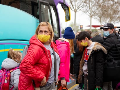 Un grupo de refugiados ucranios llegan a Ciudad Real huyendo de la guerra el pasado mes de marzo.