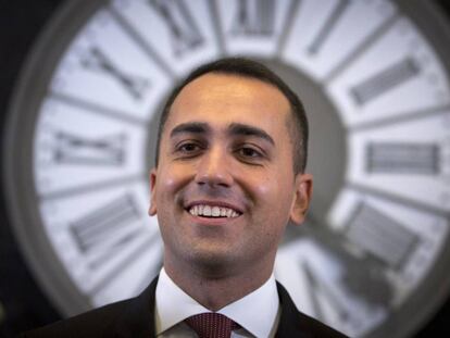 Luigi Di Maio, este jueves en Bruselas, antes de volar a Roma.