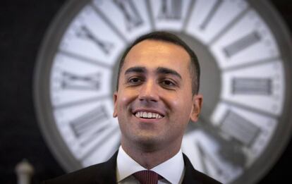 Luigi Di Maio, este jueves en Bruselas, antes de volar a Roma.