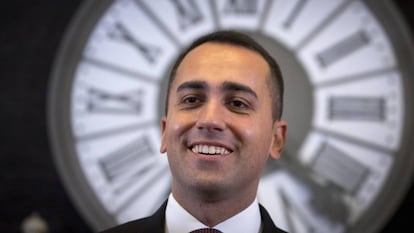 Luigi Di Maio, este jueves en Bruselas, antes de volar a Roma.