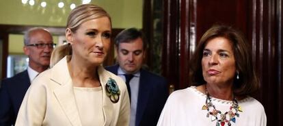 La delegada del Gobierno, Cristina Cifuentes, y la alcaldesa, Ana Botella.