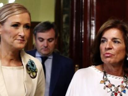 La delegada del Gobierno, Cristina Cifuentes, y la alcaldesa, Ana Botella.
