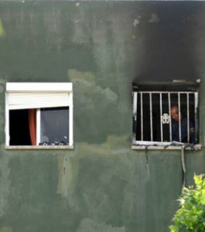 Vivienda afectada por el incendio en Dos Hermanas.