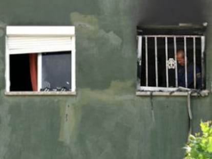 Vivienda afectada por el incendio en Dos Hermanas.