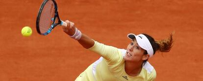 Muguruza, durante el partido ante Schmiedlova.