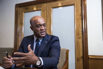 El ministro de Exteriores de Cabo Verde, Luis Filipe Tavares, en un hotel de Madrid.