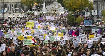 Manifestación del pasado 25 de noviembre, día contra la violencia de género, en Madrid. 