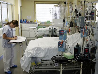 Unidad de cuidados intensivos del Hospital Gregorio Marañón de Madrid.
