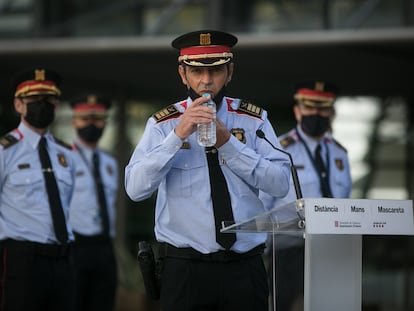 Trapero, en su primera rueda de prensa en su regreso como jefe de los Mossos.