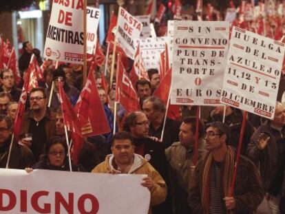 Manifestaci&oacute;n de los trabajadores del sector azulejero de Castell&oacute;n.