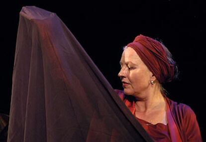 Hanna Schygulla, en el estreno en Peralada de <i>Borges y yo</i>.