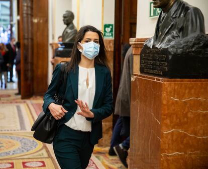 Inés Arrimadas, el 17 de marzo en el Congreso.