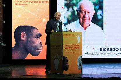 Ricardo Lagos, durante la conferencia