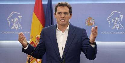 Albert Rivera, la semana pasada en el Congreso.