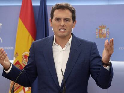 Albert Rivera, la semana pasada en el Congreso.