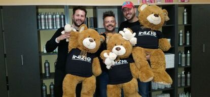 Los fundadores de Inizia, Roberto Aranda, Ángel Fernández y José Luis Domínguez.
