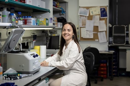 Irene Espuny, investigadora del Institut de Recerca Biomedica IRB de Barcelona, este viernes.