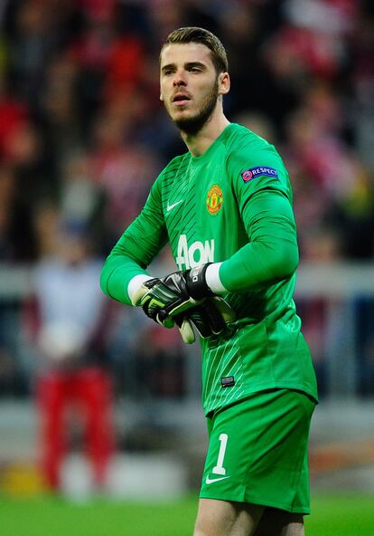  David de Gea durante el partido. 