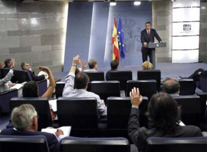 Rueda de prensa posterior al Consejo de Ministros de ayer, con la que el presidente del Gobierno dio inicio al curso político.