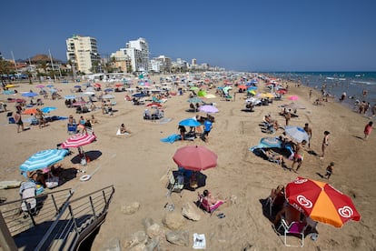 La playa de Gandía, el domingo 19 de julio.