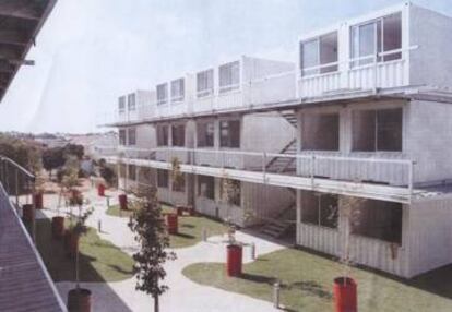Modelo de casas prefabricadas que inspira el proyecto municipal.