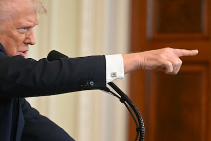 Donald Trump durante una rueda de prensa en la Casa Blanca, el pasado 27 de febrero.