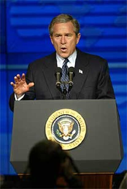 El presidente George W. Bush, durante su discurso de ayer.