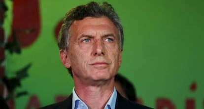 Mauricio Macri en un evento político el 19 de octubre.