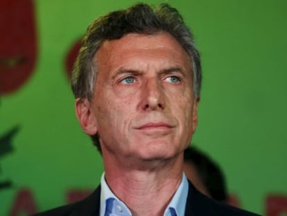 Mauricio Macri em um evento político em 19 de outubro.