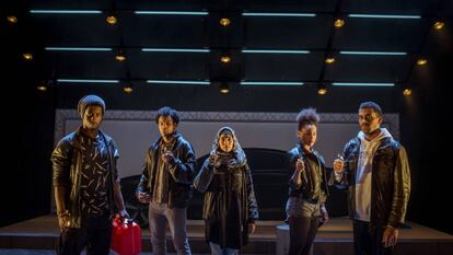 Una escena de la obra 'Gazoline', de La Joven Teatro.