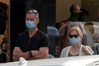 Iñaki Urdangarin y Cristina de Borbón, en Vitoria.