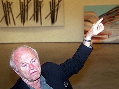 James Rosenquist, ayer, en el Museo Guggenheim Bilbao.