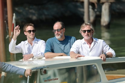 Drew Starkey, Luca Guadagnino y Daniel Craig, este martes en Venecia.