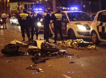 Estado en el que quedó la moto del hombre fallecido en José Abascal.
