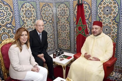 Susana D&iacute;az,  con Mohamed VI