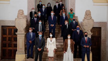 Foto de familia de la última conferencia de presidentes, celebrada el 31 de julio en San Millán de la Cogolla.