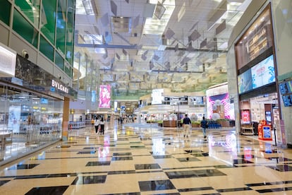 Espacio comercial en el aeropuerto internacional de Changi, en Singapur.