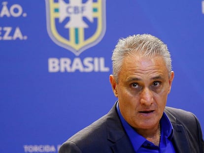 Tite durante convocação da seleção brasileira em 2018.