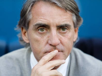 Roberto Mancini, en San Petesburgo (Rusia) este mes.