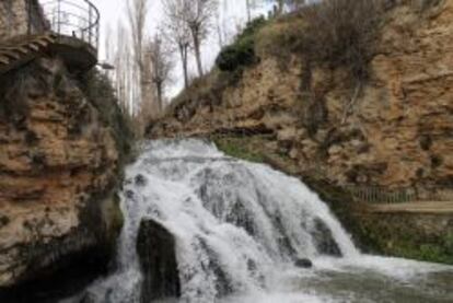 En Trillo, el Cifuentes forma una cascada justo antes de desembocar en el Tajo.