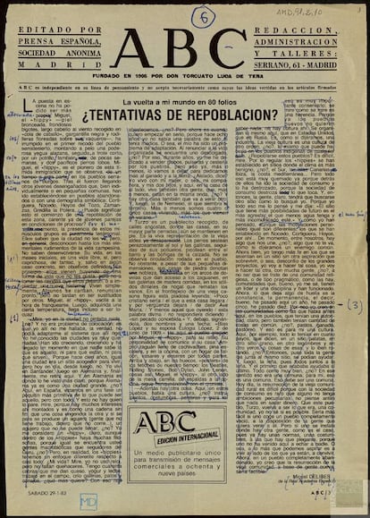 Artículo corregido para 'ABC'. En 1944, entró a trabajar como redactor en el diario 'El Norte de Castilla', para el que ya había hecho caricaturas. Entonces apenas escribía. Llegó a ser su director y tras abandonar el cargo siguió escribiendo en prensa. En muchas ocasiones en el diario 'ABC'.