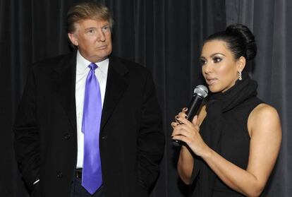 Donald Trump y Kim Kardashian en Nueva York.