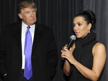 Donald Trump y Kim Kardashian en Nueva York.