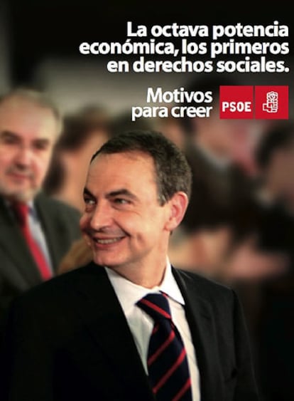 Uno de los carteles de la campaña que ha presentado el PSOE