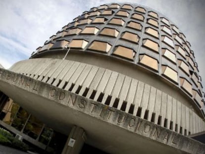 Fachada de la sede del Tribunal Constitucional, en la calle de Dom&eacute;nico Scarlatti de Madrid.