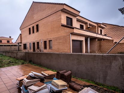 Una promoción de vivienda sin acabar en Griñón (Madrid), esta semana.