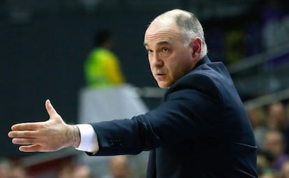 Laso durante el partido ante el Estrasburgo en Madrid. 