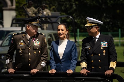 Claudia Sheinbaum en el Campo Deportivo Militar Marte en Ciudad de México.